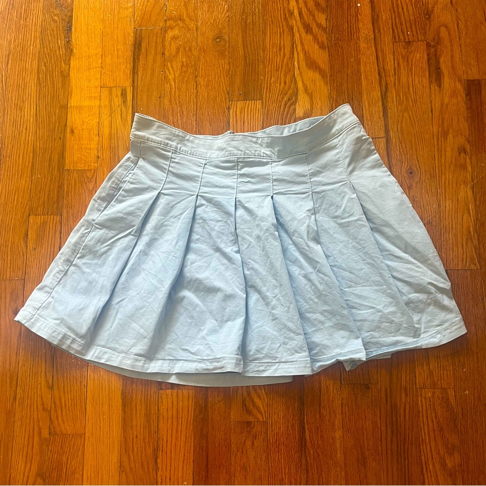 American Eagle Pleated Mini Skirt Light Blue Size 12